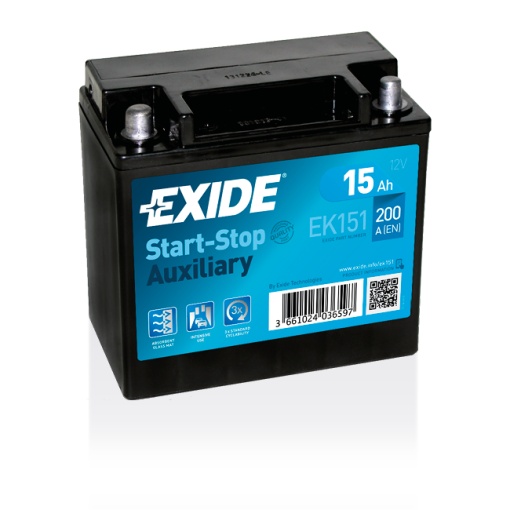 Akumulator 15Ah 200A EK151 Exide Auxiliary