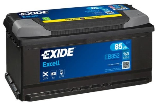 Akumulator 85Ah 760A EB852 Exide Excell