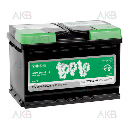 Akumulator 70Ah 760A 114070 Topla AGM Stop & Go