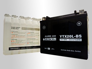 Akumualtor YTX20L-BS 18Ah 270A Firecell AllRide AGM - Img 2