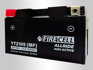 Akumualtor YTZ10S (MF) 8,6Ah 130A Firecell AllRide AGM Active