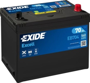 Akumulator 70Ah 540A EB704 Exide Excell