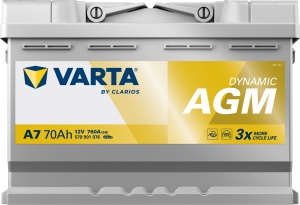 Akumulator 70Ah 760A A7 VARTA DYNAMIC AGM - Img 2