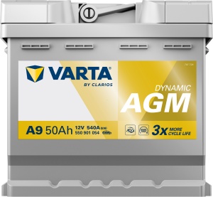 Akumulator 50Ah 540A A9 VARTA DYNAMIC AGM - Img 2