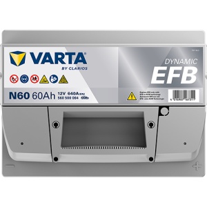 Akumulator 60Ah 640A N60 VARTA DYNAMIC EFB - Img 3