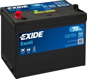 Akumulator 70Ah 540A EB705 Exide Excell