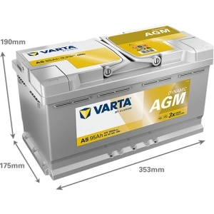 Akumulator 95Ah 850A A5 VARTA DYNAMIC AGM