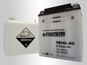 Akumualtor YB14L-A2 14Ah 185A Firecell AllRide Conventional - Img 2