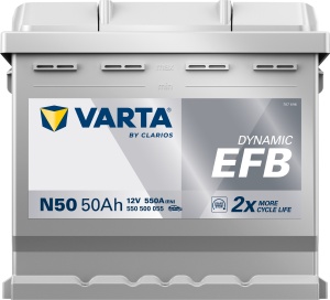 Akumulator 50Ah 550A N50 VARTA DYNAMIC EFB - Img 2