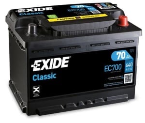 Akumulator 70Ah 640A EC700 Exide Classic