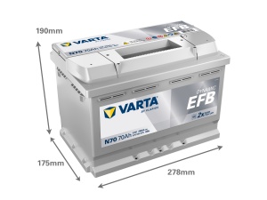 Akumulator 70Ah 760A N70 VARTA DYNAMIC EFB