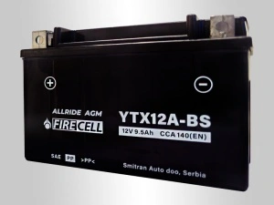 Akumualtor YTX12A-BS 10Ah 140A Firecell AllRide AGM