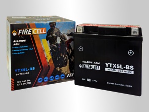 Akumualtor YTX5L-BS 4Ah 70A Firecell AllRide AGM - Img 3