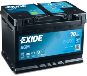 Akumulator 70Ah 760A EK700 Exide AGM