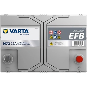 Akumulator 72Ah 760A N72 VARTA DYNAMIC EFB - Img 3