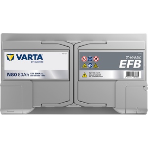Akumulator 80Ah 800A N80 VARTA DYNAMIC EFB - Img 3
