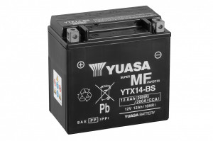 Akumulator YTX14-BS 12Ah 200A Yuasa YTX maintenance free AGM - Img 2