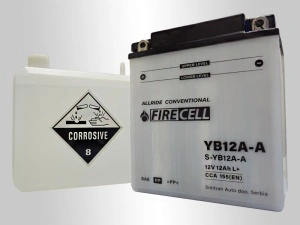 Akumualtor YB12A-A 12Ah 155A Firecell AllRide Conventional - Img 2