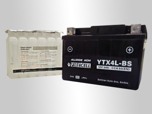 Akumualtor YTX4L-BS 3Ah 50A Firecell AllRide AGM - Img 2