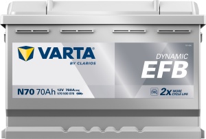Akumulator 70Ah 760A N70 VARTA DYNAMIC EFB - Img 2