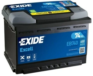 Akumulator 74Ah 680A EB740 Exide Excell