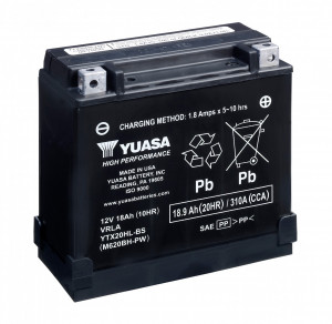 Akumulator YTX20HL-BS-PW 18Ah 310A Yuasa YTX high performance maintenance free AGM - Img 2