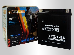 Akumualtor YTX7L-BS 6Ah 85A Firecell AllRide AGM - Img 3