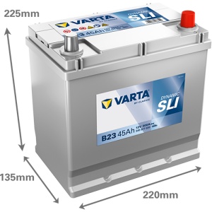 Akumulator 45Ah 300A B23 VARTA DYNAMIC SLI