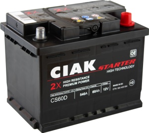 Akumulator 60Ah 600A CS60D CIAK STARTER