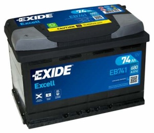 Akumulator 74Ah 680A EB741 Exide Excell
