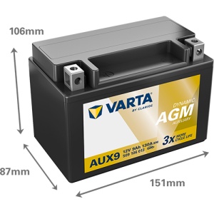 Akumulator 9Ah 130A AUX9 VARTA DYNAMIC AUX
