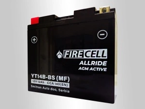 Akumualtor YT14B-BS (MF) 12Ah 140A Firecell AllRide AGM Active