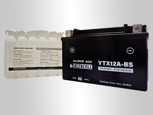 Akumualtor YTX12A-BS 10Ah 140A Firecell AllRide AGM - Img 2