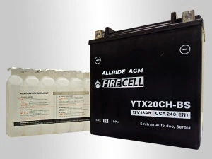 Akumualtor YTX20CH-BS 18Ah 240A Firecell AllRide AGM - Img 2