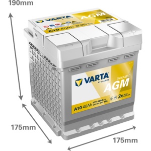 Akumulator 40Ah 420A A10 VARTA DYNAMIC AGM
