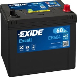 Akumulator 60Ah 480A EB604 Exide Excell