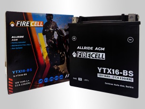 Akumualtor YTX16-BS 14Ah 230A Firecell AllRide AGM - Img 3