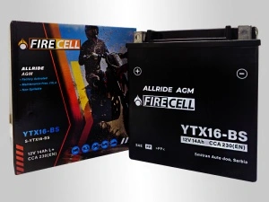 Akumualtor YTX16-BS 14Ah 230A Firecell AllRide AGM - Img 3