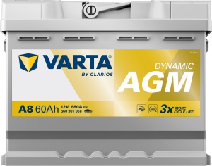 Akumulator 60Ah 680A A8 VARTA DYNAMIC AGM - Img 2