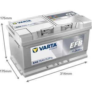 Akumulator 75Ah 730A E46 VARTA DYNAMIC EFB