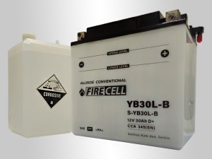 Akumualtor YB30L-B 30Ah 345A Firecell AllRide Conventional - Img 2
