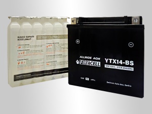 Akumualtor YTX14-BS 12Ah 200A Firecell AllRide AGM - Img 2