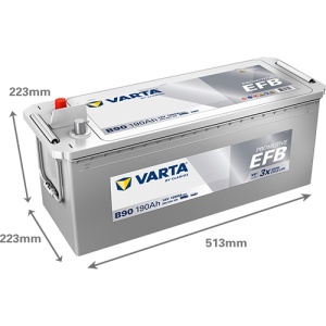 Akumulator 190Ah 1050A B90 VARTA Promotive EFB