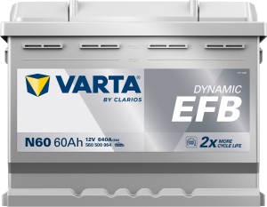 Akumulator 60Ah 640A N60 VARTA DYNAMIC EFB - Img 2