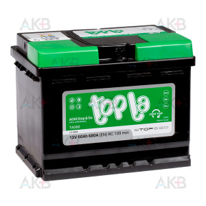 Akumulator 60Ah 680A 114060 Topla AGM Stop & Go