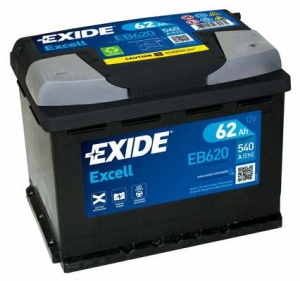 Akumulator 62Ah 540A EB620 Exide Excell