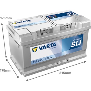 Akumulator 85Ah 800A F18 VARTA DYNAMIC SLI