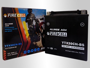 Akumualtor YTX20CH-BS 18Ah 240A Firecell AllRide AGM - Img 3