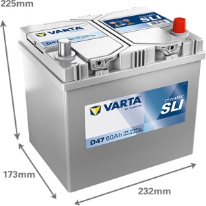 Akumulator 60Ah 540A D47 VARTA DYNAMIC SLI