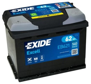 Akumulator 62Ah 540A EB621 Exide Excell